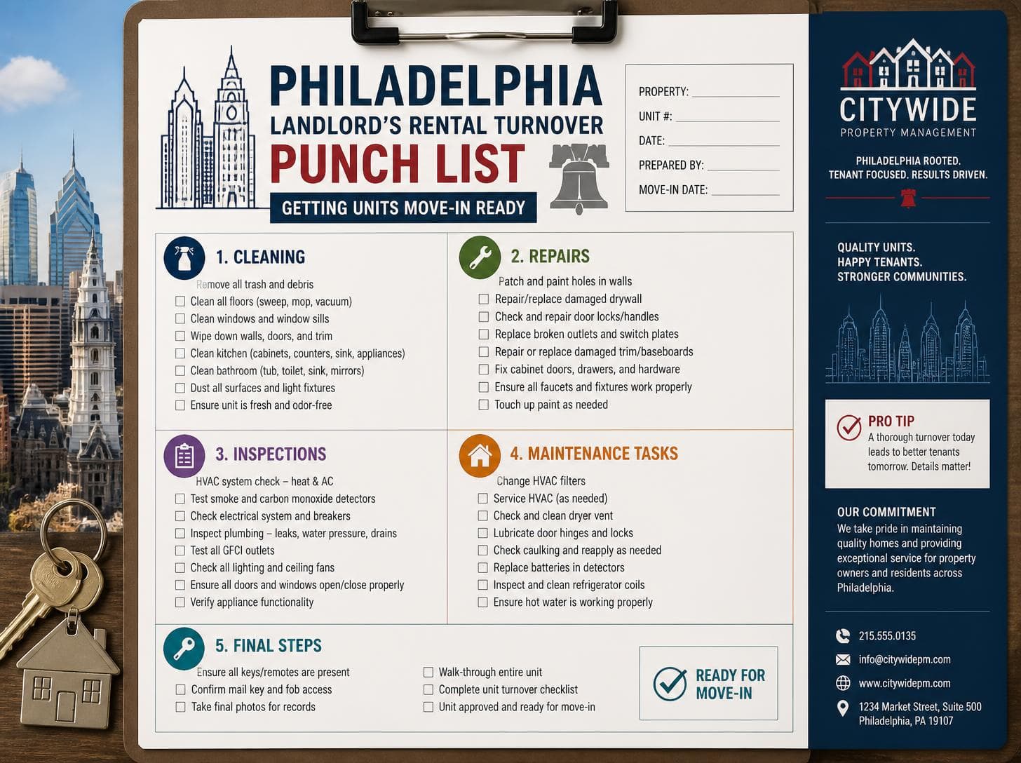 Philadelphia home repair resource image for The Philadelphia Rowhouse Repair & Maintenance Checklist Every Homeowner Needs.
